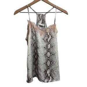 Bishop + Young‎ Python Lace Detail Cami Sz Small lightweight airy racerback Tank